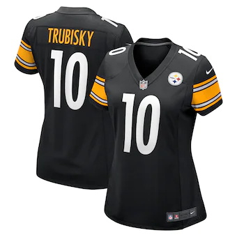 womens nike mitchell trubisky black pittsburgh steelers gam